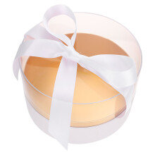 3Pcs Clear Acrylic Round Flower Box Preserved Rose Gift Arrangement