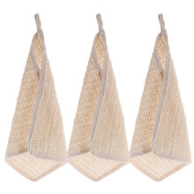 3Pcs Lightweight Face Washing Wash Cloths Made Of Ramie