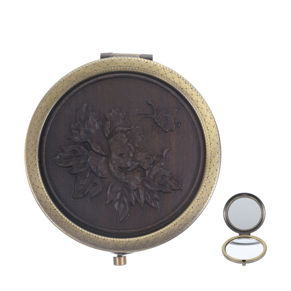 Aboofan Vintage Portable Makeup Mirror Compact Folding Dual Sided