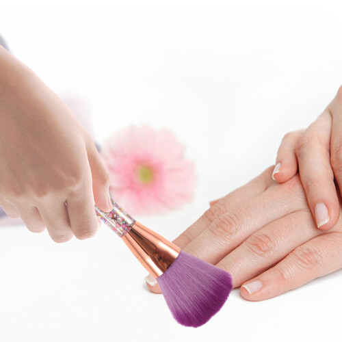 Blush Brush Nail Cleaning Brush Glitter Handle Multi-Function Tool 2
