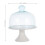 2Pcs Ceramic Cake Serving Plate With Glass Cover 3