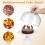 2Pcs Ceramic Cake Serving Plate With Glass Cover 8