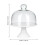 2Pcs Ceramic Cake Serving Plate With Glass Cover 2