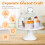 2Pcs Ceramic Cake Serving Plate With Glass Cover 9