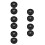 10Pcs Durable Black Steel Trailer and Floor Jack Replacement Wheels 9