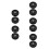 10Pcs Durable Black Steel Trailer and Floor Jack Replacement Wheels 8