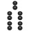 10Pcs Durable Black Steel Trailer and Floor Jack Replacement Wheels 6