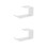 2Pcs White Acrylic Headphone Stand Wall Mount Headset Holder for Desk 10