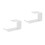 2Pcs White Acrylic Headphone Stand Wall Mount Headset Holder for Desk 6
