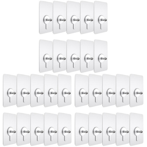 30 Pcs Punch-Free Non-Marking Wall Hook 5.7x5.7cm 1
