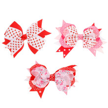 9 Pcs Bow Hair Barrettes Hairpins Valentine's Day Hair Decor