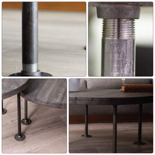 12Pièces Pieds De Table Argentés Support Bureau Durable 2