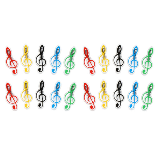 20 Pcs Music Note Clip Page Holder For Sheet Music Random Color 1