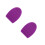 2Pcs Silicone Makeup Brush Cleaning Egg Washing Tool Purple 7