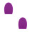 2Pcs Silicone Makeup Brush Cleaning Egg Washing Tool Purple 6