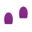 2Pcs Silicone Makeup Brush Cleaning Egg Washing Tool Purple 9
