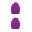 2Pcs Silicone Makeup Brush Cleaning Egg Washing Tool Purple 3