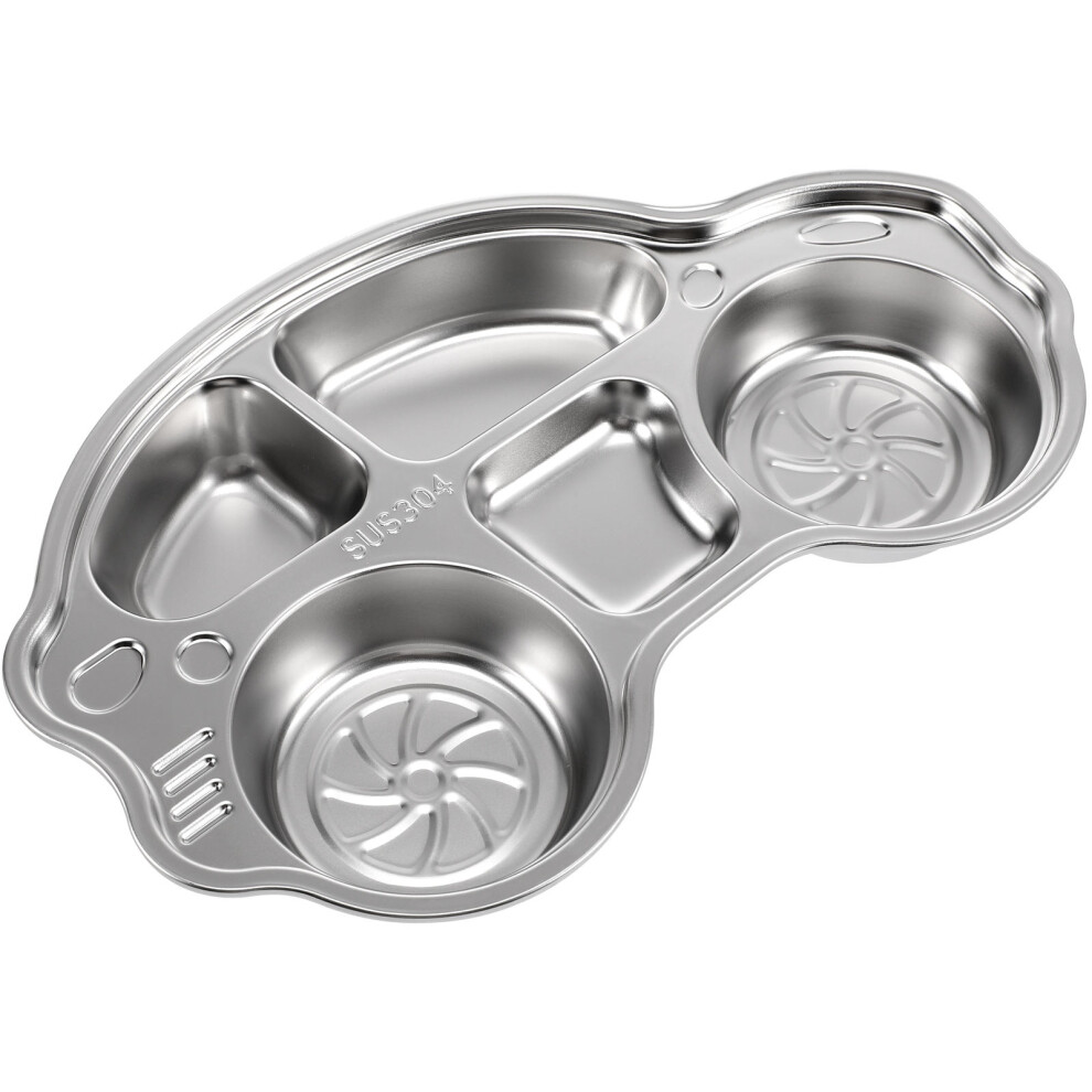 5Pcs Kids Stainless Steel Divided Plate For Eating And Serving Iplusmile