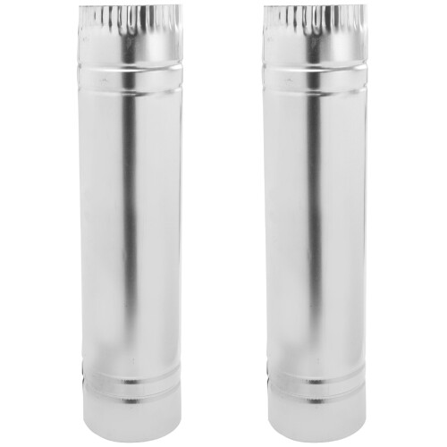 2 Pcs Wood Stove Pipe Flue Iron Chimney Exhaust Pipe 1