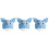 3Pcs Newborn Crochet Hat Infant Knitted Pig Design Blue 4