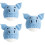 3Pcs Newborn Crochet Hat Infant Knitted Pig Design Blue 7