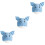 3Pcs Newborn Crochet Hat Infant Knitted Pig Design Blue 5