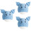 3Pcs Newborn Crochet Hat Infant Knitted Pig Design Blue 6