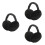 3Pcs Foldable Earmuffs Unisex Winter Ear Warmers Black 8