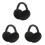 3Pcs Foldable Earmuffs Unisex Winter Ear Warmers Black 4