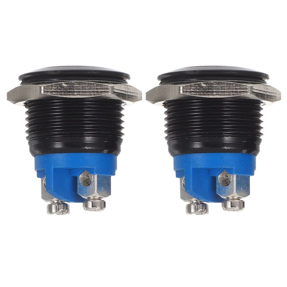 2Pcs 16Mm Momentary Push Button Switch Metal Housing Self-Reset 033578301927