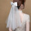 2Pcs Women Wedding Bridal Veil With Bow Romantic Accessory 10