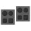 2Pièces Moules Graphite 4 Compartiments Fusion Or Argent Résistants 6