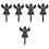 5Pcs Durable Acrylic Cemetery Plaques with Ground Stakes for Grave 6