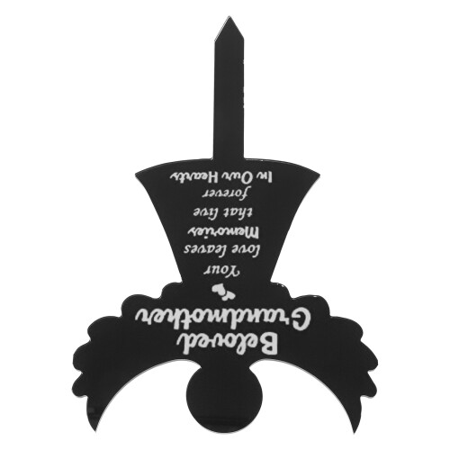 5Pcs Durable Acrylic Cemetery Plaques with Ground Stakes for Grave 2
