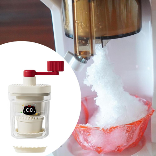 Manual Ice Crusher Slushy Maker For Smoothies White And Red 1