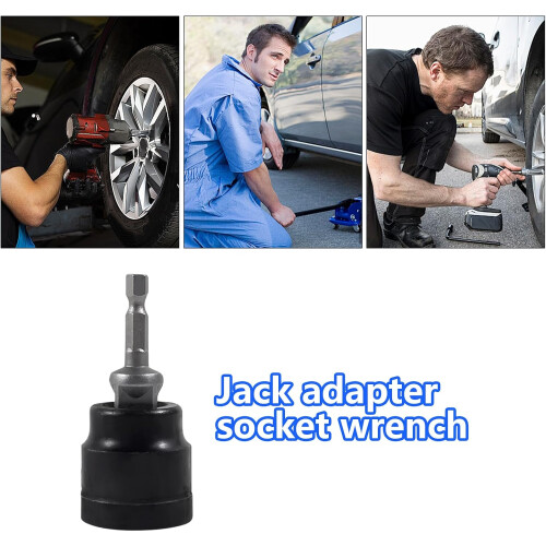 Jack Socket Adapter For Tire Changing Heavy-Duty Quick-Connect Tool For Commuting And Road Trips 2