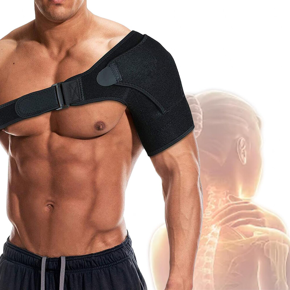 Adjustable Shoulder Support Brace Rotator Cuff Left Right Universal Fit Men Women Pain Relief Labrum Tear Bursitis