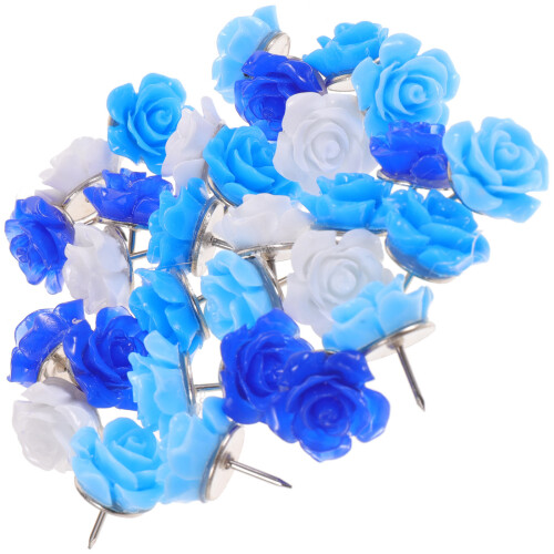 60 Pcs Flower Shape Push Pins Multi Function Thumbtacks Map Supply 1