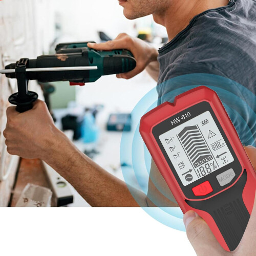 Stud Finder Wall Scanner Handheld Wood Stud Finder With LCD Display For Renovation Framing Drywall Red 1