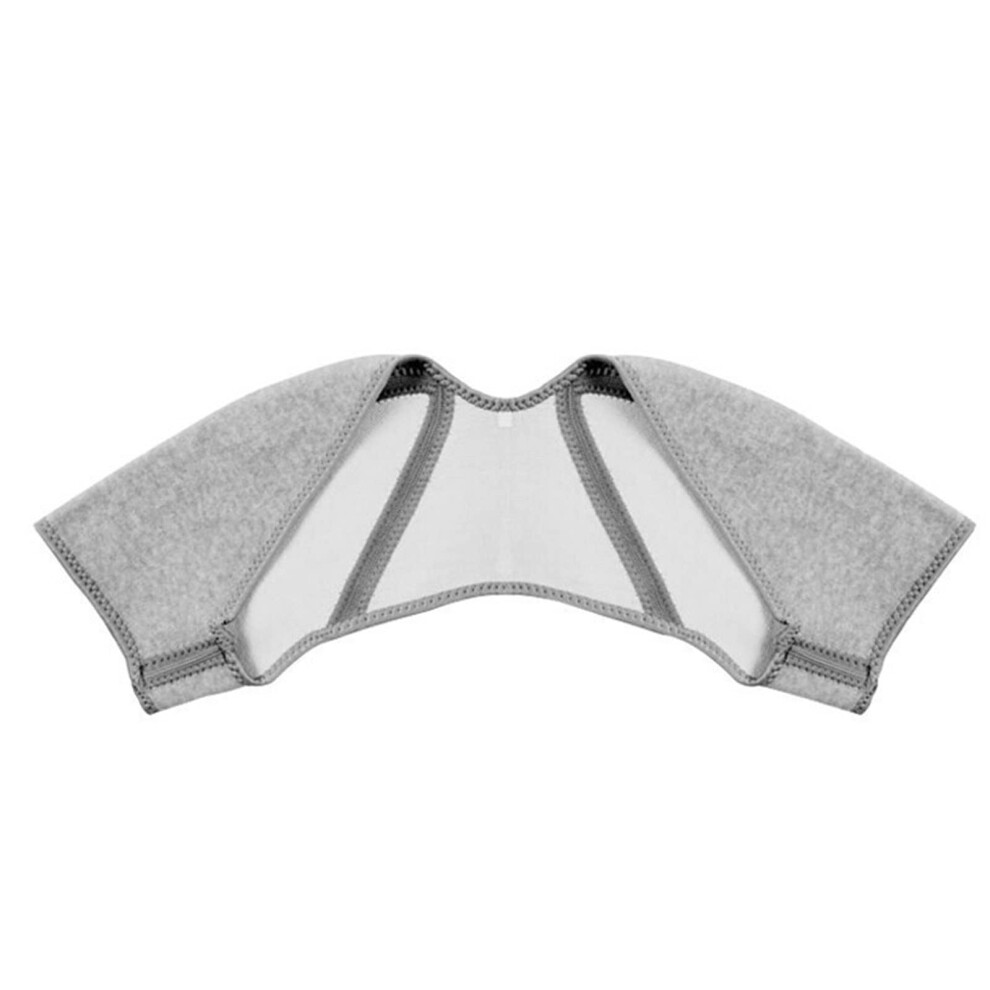 Light/Grey Back Corrector Double Shoulder Support Brace Compression Belt For Dislocation, Arthritis Pain Relief, Size S