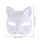 10 Pcs Diy White Paper Masks Unpainted Cat Shape Blank 10