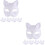 10 Pcs Diy White Paper Masks Unpainted Cat Shape Blank 8