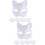 10 Pcs Diy White Paper Masks Unpainted Cat Shape Blank 9
