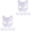10 Pcs Diy White Paper Masks Unpainted Cat Shape Blank 5
