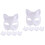 10 Pcs Diy White Paper Masks Unpainted Cat Shape Blank 6