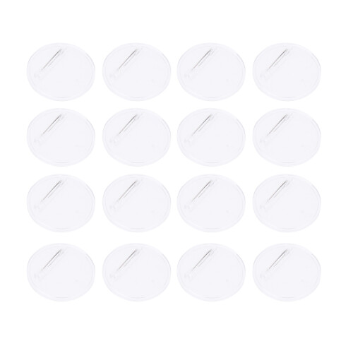 40 Pcs Transparent Acrylic Brooches Round 40mm Simple Emblem Accessory