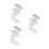 3Pcs White Plastic Spa Bath Jet Bubble Nozzle with Air Switch Control 10