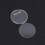 40 Pcs Transparent Acrylic Brooches Round 40mm Simple Emblem Accessory 10