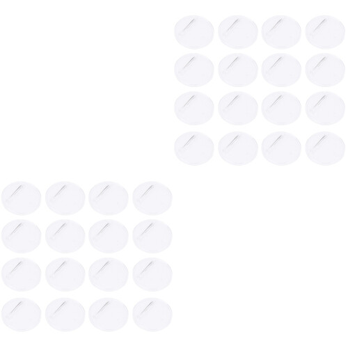 40 Pcs Transparent Acrylic Brooches Round 40mm Simple Emblem Accessory 2