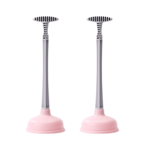 4 Pcs Practical Toilet Suction Pipe Cleaner For Home Office Pink